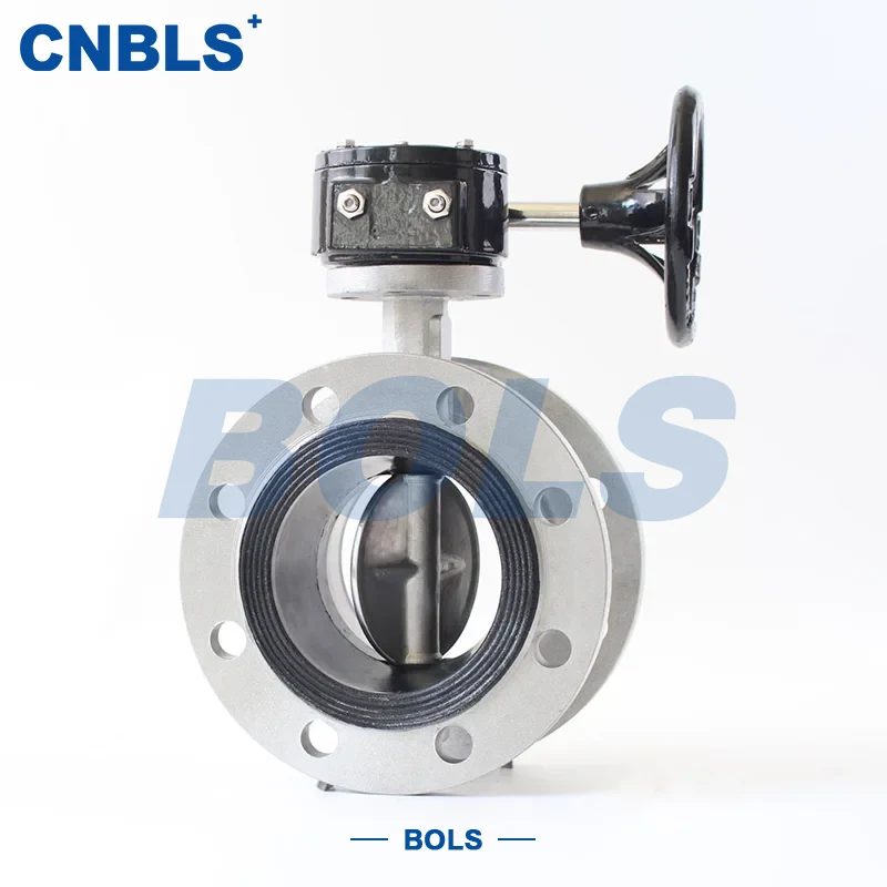 Edelstahl-Schneckengetriebe-betriebene Wafer-Metall-Absperrklappen mit harter Abdichtung